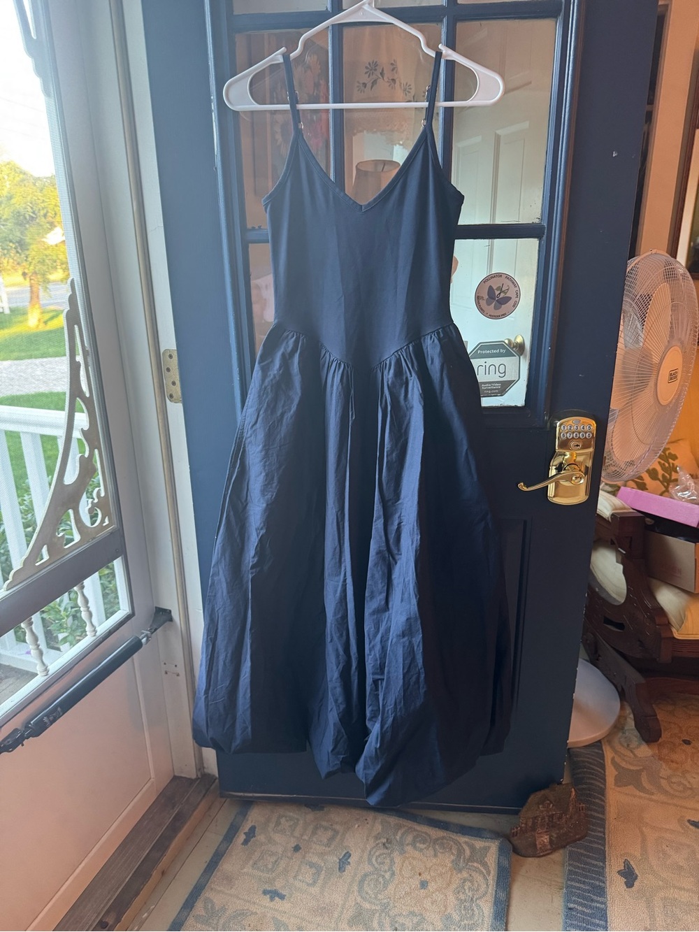 J. Crew Navy Blue Spaghetti Strap Maxi Dress